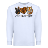 White peace love tigers head Premium Sweatshirt - JahusDesignShop