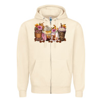 Sandshell leopard rose glitter flowers coffee cups Zipper Hoodie - Zillion Design Studio