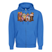 True Royal leopard rose glitter flowers coffee cups Zipper Hoodie - Zillion Design Studio