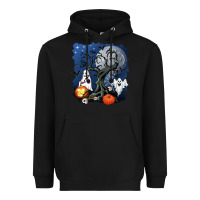 Black halloween tree and ghosts Heavyweight Hoodie - AdoDesignShop