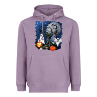 Lavender halloween tree and ghosts Heavyweight Hoodie - AdoDesignShop