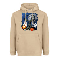 Mushroom halloween tree and ghosts Heavyweight Hoodie - AdoDesignShop