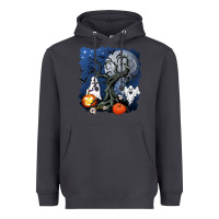 Smoke halloween tree and ghosts Heavyweight Hoodie - AdoDesignShop