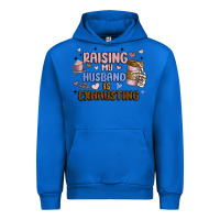 Cobalt raising my husband is exhausting Urban Hoodie - MaliasSmallBusiness