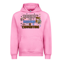 Fuchsia Pink raising my husband is exhausting Urban Hoodie - MaliasSmallBusiness