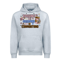 Heather Grey raising my husband is exhausting Urban Hoodie - MaliasSmallBusiness