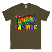 Army Green Gaymer Classic Tee - Zillion Design Studio