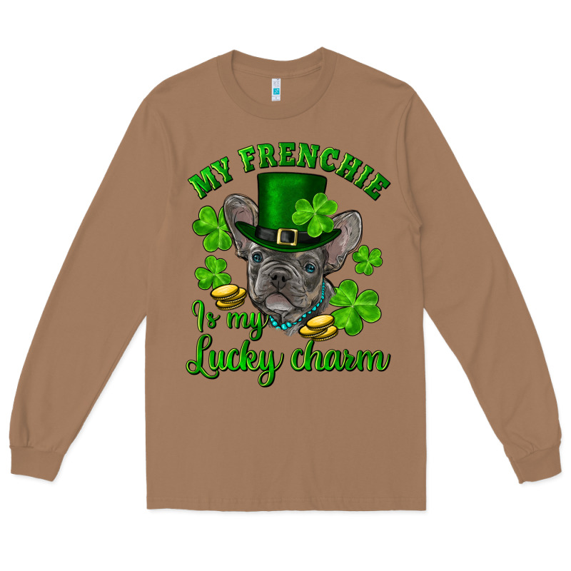 St.patrick's Day My French Bulldog Is My Lucky Charm Long Sleeve Tee by RanaPortraitStore | Teevron