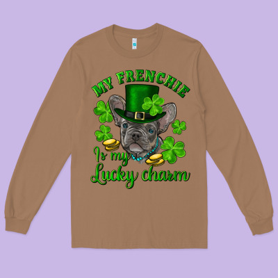 Long Sleeve Tee st.patrick's day my french bulldog is my lucky charm