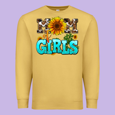 Mom Of Girls Premium Sweatshirt Designed By Adodesignshop