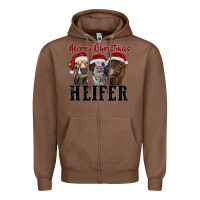 Chestnut merry christmas heifer Zipper Hoodie - RanaPortraitStore