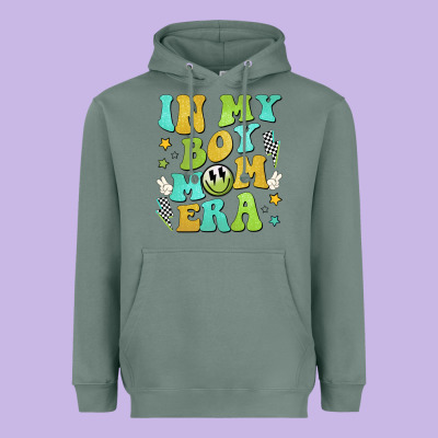 In My Boy Mom Era Heavyweight Hoodie Designed By Jahusdesignshop