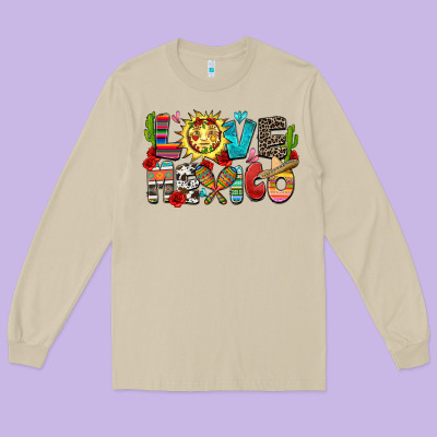 Love Mexico Long Sleeve Tee Designed By Zillion Design Studio