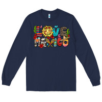 Navy love mexico Long Sleeve Tee - Zillion Design Studio