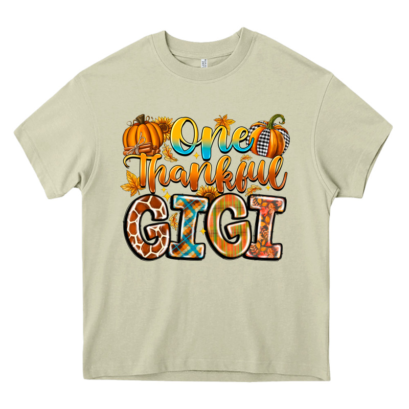 One Thankful Gigi Heavy Core Tee by CowhideDigitalArt | Teevron