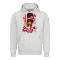 Dove Grey one loved cna afro messy bun Zipper Hoodie - texasbilliewilder