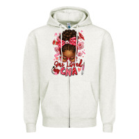 Oatmeal Heather one loved cna afro messy bun Zipper Hoodie - texasbilliewilder
