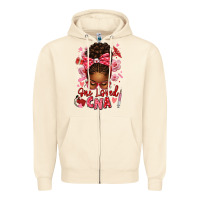 Sandshell one loved cna afro messy bun Zipper Hoodie - texasbilliewilder