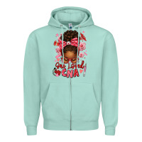 Seafoam one loved cna afro messy bun Zipper Hoodie - texasbilliewilder