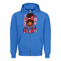 True Royal one loved cna afro messy bun Zipper Hoodie - texasbilliewilder