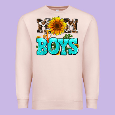 Mom Of Boys Premium Sweatshirt Designed By Adodesignshop