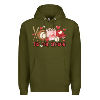 Army Green tis the season baseball Premium Hoodie - MaliasSmallBusiness