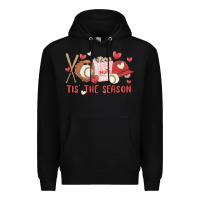 Black tis the season baseball Premium Hoodie - MaliasSmallBusiness