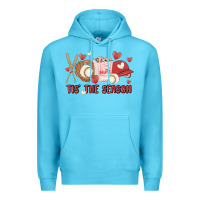 Ocean Blue tis the season baseball Premium Hoodie - MaliasSmallBusiness