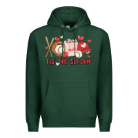 Sports Green tis the season baseball Premium Hoodie - MaliasSmallBusiness