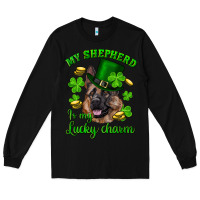 Black st.patrick's day my shepherd is my lucky charm Long Sleeve Tee - RanaPortraitStore