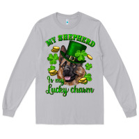 Moon Dust st.patrick's day my shepherd is my lucky charm Long Sleeve Tee - RanaPortraitStore