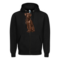 Black labrador retriever Zipper Hoodie - RanaPortraitStore