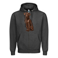 Charcoal Heather labrador retriever Zipper Hoodie - RanaPortraitStore