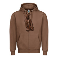 Chestnut labrador retriever Zipper Hoodie - RanaPortraitStore