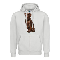 Dove Grey labrador retriever Zipper Hoodie - RanaPortraitStore