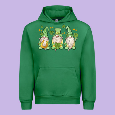 St. Patrick's Day Gnomes Urban Hoodie Designed By Maliassmallbusiness