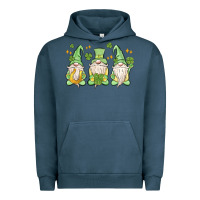 Pigment Midnight Navy st. patrick's day gnomes Urban Hoodie - MaliasSmallBusiness