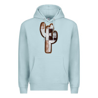 Blue Mist Leather Cowhide Cactus Premium Hoodie - RanaPortraitStore