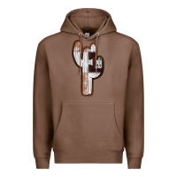 Chestnut Leather Cowhide Cactus Premium Hoodie - RanaPortraitStore