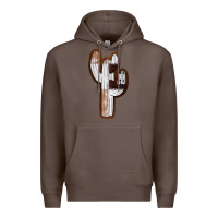 Coffee Leather Cowhide Cactus Premium Hoodie - RanaPortraitStore