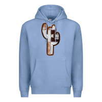 Colony Blue Leather Cowhide Cactus Premium Hoodie - RanaPortraitStore
