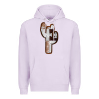 Lilac Leather Cowhide Cactus Premium Hoodie - RanaPortraitStore