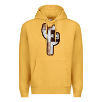 Mustard Leather Cowhide Cactus Premium Hoodie - RanaPortraitStore