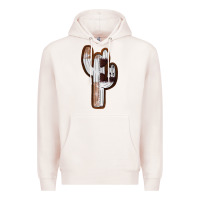 Pale Pink Leather Cowhide Cactus Premium Hoodie - RanaPortraitStore
