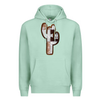 Seafoam Leather Cowhide Cactus Premium Hoodie - RanaPortraitStore