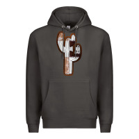 Smoke Leather Cowhide Cactus Premium Hoodie - RanaPortraitStore