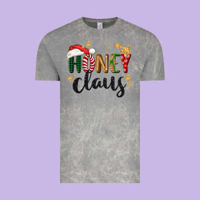 Honey Claus Christmas Vintage Tee Designed By Barkaloodesign