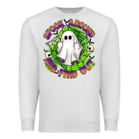 Oatmeal Heather spook aound and find out Premium Sweatshirt - Artiststas