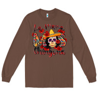 Chestnut la mama mas chingona Long Sleeve Tee - Zillion Design Studio
