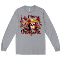 Heather Grey la mama mas chingona Long Sleeve Tee - Zillion Design Studio